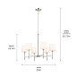 Ali 28" 6 Light Chandelier Polished Nickel люстра 52500PN Kichler