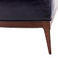 Оттоманка Arteriors Laurette, кожа Indigo и тёмный орех — фото 4