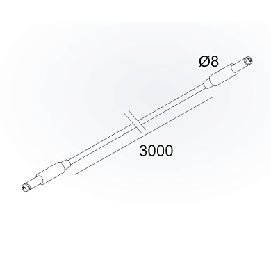 30610 0120 Delta Light MIKALINE Кабель питания 48 В, 3 м, черный