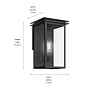 Arkville 14" 1 Light Outdoor Wall Light Textured Black уличный настенный светильник 39541 Kichler