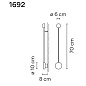 169211/10 Vibia Pin 1X 70 - 1692 настенный светильник — фото 1