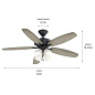 52" Renew Premier Fan Satin Black люстра-вентилятор 330162SBK Kichler — фото 7