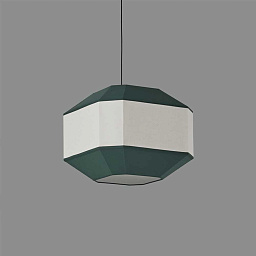 C39174VELI ACB Iluminacion Bauhaus подвесной светильник зелёного цвета с текстильным абажуром