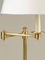 SL0048.BR Newport Vaughan торшер с поворотным кронштейном и тканевым абажуром на латунной стойке — фото 1