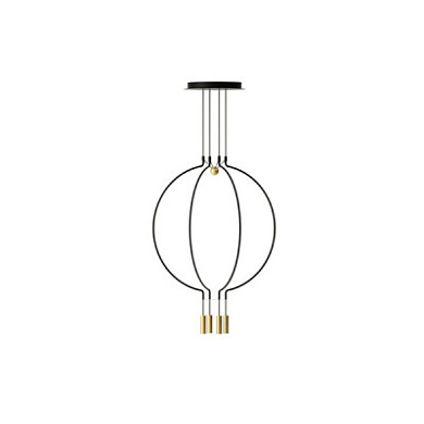 SPLIAIP4OONELED Axolight Liaison S4 SP LED маленькая дизайнерская люстра золотой; чёрный
