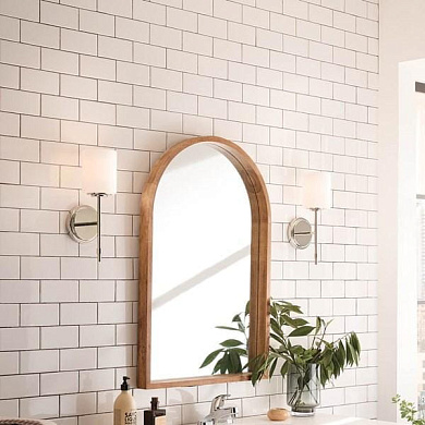 настенный светильник с одним плафоном из никеля