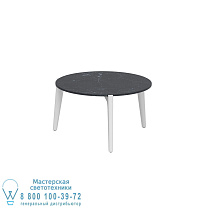 СТОЛИК ДЛЯ ЧАЯ Ø 60 СМ БЕЛАЯ КЕРАМИКА NERO MARQUINA Royal Botania