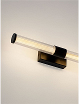 Clear Glass Matt Black Metal Acrylic LED 10Watt 220-240Volt 692Lm IP44 3000K L:43 W:10 H:6.4 cm