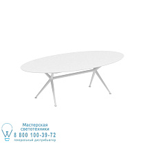 EXES СТОЛ ELLIPSE 250X130CM АЛЮМИНИЕВЫЕ НОЖКИ БЕЛЫЙ - СТОЛЕШНИЦА СТОЛА КЕРАМИЧЕСКАЯ БЕЛАЯ Royal Botania