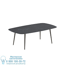 STYLETTO СТАНДАРТНЫЙ ОБЕДЕННЫЙ СТОЛ 220x120CM АЛЮМИНИЕВЫЕ НОЖКИ БРОНЗОВАЯ КЕРАМИЧЕСКАЯ СТОЛЕШНИЦА NERO MARQUINA Royal Botania
