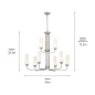 Truby 9 Light Chandelier Polished Nickel люстра 52482PN Kichler