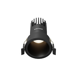 DL116-10W-4K-B Maytoni Dip встраиваемый потолочный светильник черного цвета с тёплым светом