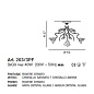 IDL Orchidea 263/3PF Rovere striato V285/00.96/22 потолочная люстра — фото 1