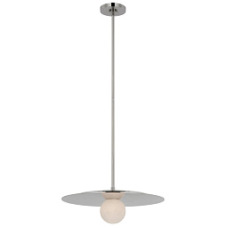 KW5526PN-ALB Visual Comfort Pertica подвесной светильник с плоским дисковым рассеивателем и нижним алебастровым элементом