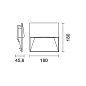 EI33 Walky iGuzzini Square optic assembly 180x180mm – AL optic – Warm White LED – 220÷240Vac - Rust Brown — фото 1