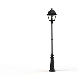 102025000 Roger Pradier Avenue 2 уличный фонарный столб с одним плафоном и чёрной арматурой