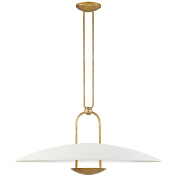 EU-RL5042 Visual Comfort Cara подвесной светильник с двумя скульптурными дисками и матовым широким рассеивателем