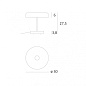 ZR0214027 Lumen Center Zero TL настольная лампа с цветным металлическим корпусом серо-голубой — фото 3