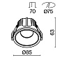 DL043-01-15W4K-RD-W Maytoni Alfa LED Встраиваемый светильник 15W 1250лм Белый — фото 1