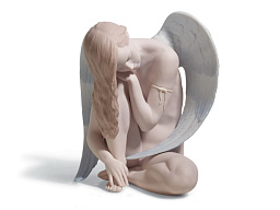 1018236 Lladro Wonderful Angel фарфоровая фигурка ангела в молитвенной позе