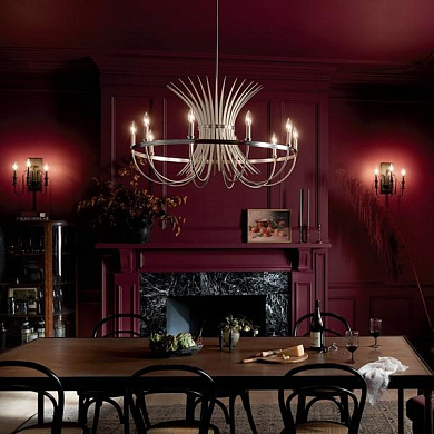 Baile 10 Light Chandelier Greige and Brushed Nickel люстра 52459NI Kichler