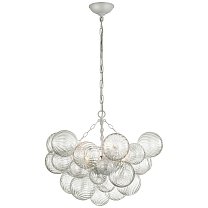 Talia Medium Chandelier гипсовый белый с прозрачным завитковым стеклом