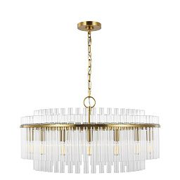 CC12916BBS Visual Comfort Beckett подвесная многопластинчатая люстра с прозрачными стеклянными элементами
