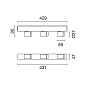 QC61 Palco Recessed iGuzzini Palco linear surface 3 x Ø37 - flood - integrated driver