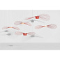 L0020115 Vertigo Petite Friture Подвесной светильник в виде лепестков красный лимитированный большой — фото 2