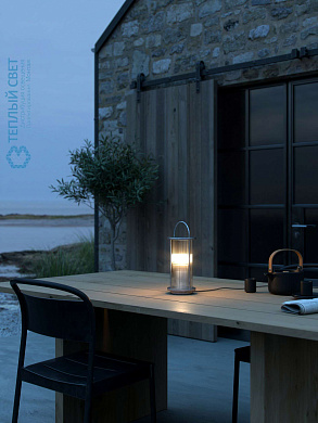 настольная лампа уличная оцинкованная с круглым абажуром