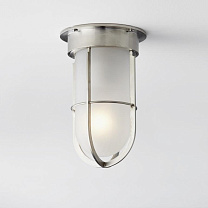 DOCKLIGHT CEILING vintage brass frosted glass