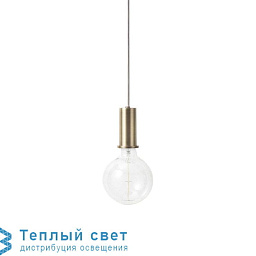 подвесной светильник стеклянный с латунным основанием