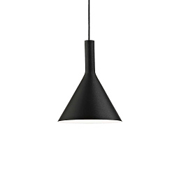 074344 Ideal lux Cocktail подвесной светильник с черным металлическим плафоном конической формы