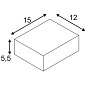 232285 SLV QUADRASYL WL 15 светильник настенный IP44 11W, антрацит