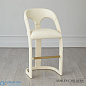 Delia Bar Stool-Antique White-Milk Leather Global Views стул