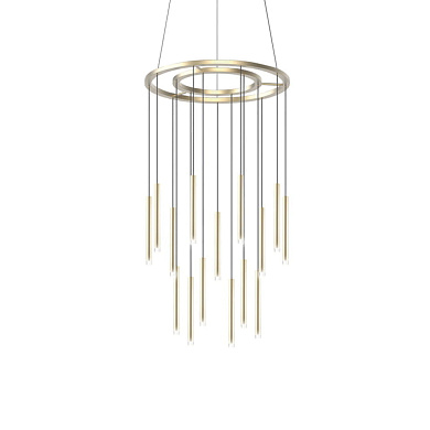 00-6067-27-27 подвесной светильник Leds C4 Candle 18 Bodies Chandelier латунь