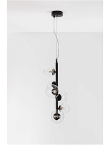 Clear Glass Matt Black Metal LED G9 6x5 Watt 100-240Volt IP20 Bulb Excluded L: 28 W: 23 H: 120 cm
