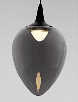 Matt Black Metal Base & Smoky Glass LED 6Watt 220-240Volt 238Lm IP20 3000K D:14.3 H:200cm