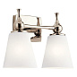 Cosabella 15" 2 Light Vanity Light with Cosabella 15" 2 Light Vanity Light with Satin Etched Case Opal Glass Polished Nickel настенный светильник 55091PN Kichler — фото 3