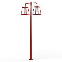 Lampiok 4 N° 6; Satin-finish cylindrical Built-in LED 3000°K warm white 2x36W DALI; Tomato red