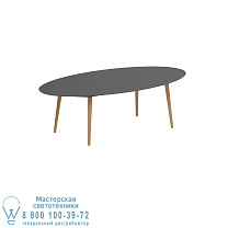 STYLETTO СТАНДАРТНЫЙ ОБЕДЕННЫЙ СТОЛ 250X130CM ТИК НОЖКИ КЕРАМИЧЕСКАЯ СТОЛЕШНИЦА ЧЕРНЫЙ Royal Botania