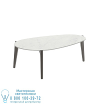 СТОЛИК ДЛЯ ЧАЯ 100X60CM БРОНЗО-КЕРАМИЧЕСКИЙ BIANCO STATUARIO Royal Botania