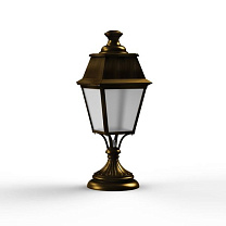 Avenue 4 N° 6; Clear polycarbonate Built-in LED 3000°K warm white 35W; Gold patina