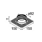 12293430 Modular  Gypkit trimless 150x150 - Ø82 — фото 1