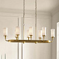 Vetivene 8 Light Linear Chandelier Natural Brass люстра 52453NBR Kichler — фото 5