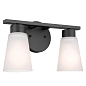 Stamos 14" 2 Light Vanity Light Black настенный светильник 55120BK Kichler — фото 3