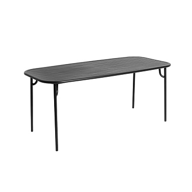M0743301 WEEK-END Petite Friture Прямоугольный стол садовый металлический черный