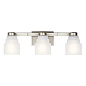 Vionnet 24" 3 Light Vanity Light with Satin Etched Glass Brushed Nickel настенный светильник 55012NI Kichler — фото 4