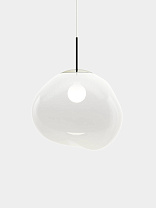 Подвесной светильник Tom Dixon Melt Opal Medium - Опаловый полированный Поликарбонат с Серебро фурнитура