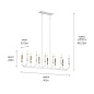 Armand 42.75" 12 Light Linear Chandelier in a White Finish люстра 52350WH Kichler
